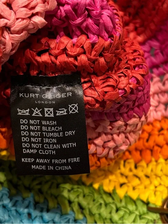 Kurt Geiger Chelsea Rainbow Stripe Fringe Tote - Picture 10 of 12